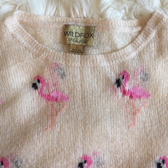 Wildfox Couture Miami Suburb Flamingos 🦩Lenon Sweater - Picture 8 of 16